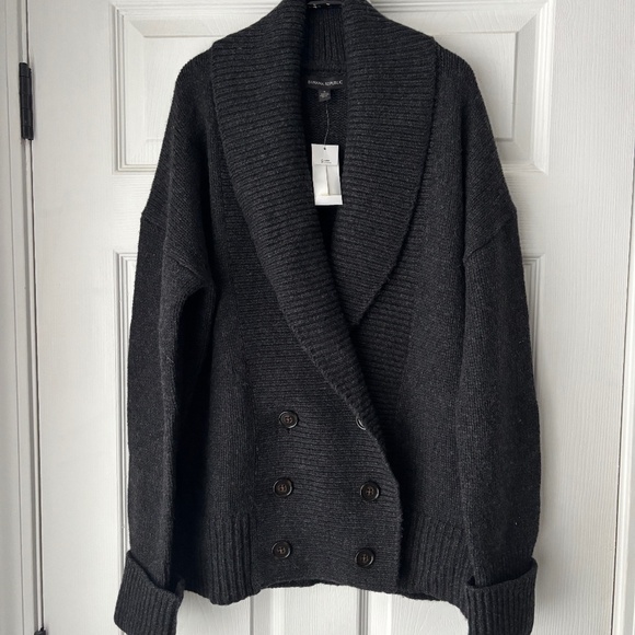 Banana Republic Sweaters - Banana Republic Maite Wool-Blend Cardigan, Dark Charcoal, Size S, NWT